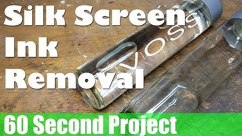 60s Project -  How To Remove Silk Screen Print Paint/Ink from Glass (Voss Bottle)