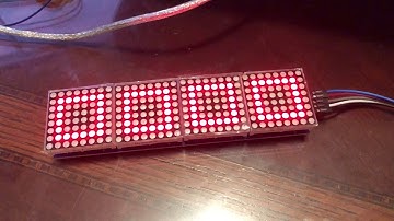 Wi-Fi ESP8266 driving 4x MAX9216 8x8 LED matrices