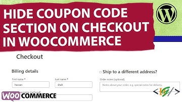How to Hide Coupon Code Section in Checkout Page Only in WooCommerce WordPress