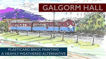 Building A OO Gauge Model Railway: Plasticard Brick Painting - A Heavily Weathered Alternative