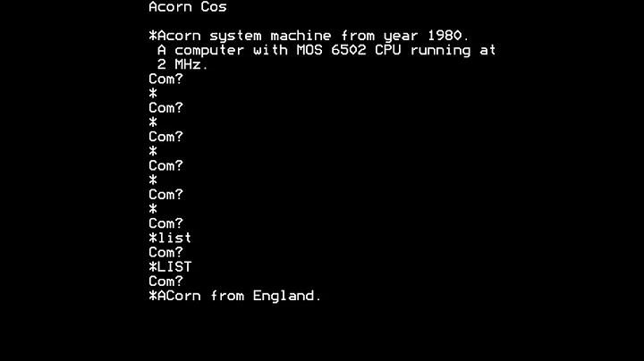 Acorn System 2 {Boot Screen} (1980)