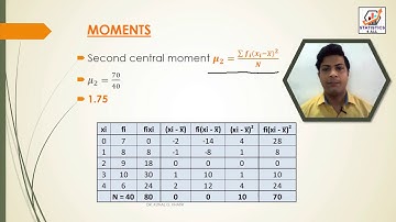 FIND FIRST FOUR CENTRAL MOMENTS EXAMPLE NO. 3 (GROUPED DATA) #STATISTICS4ALL #MOMENTS #STATISTICS