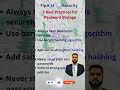 Tip # 14 | 05 Best Practices for Password Storage