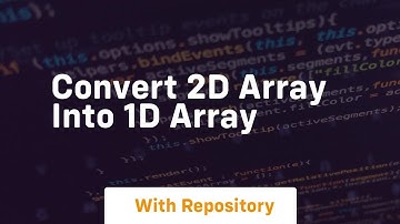 convert 2d array into 1d array