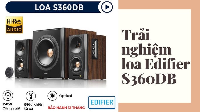 Trải nghiệm Loa Edifier S360DB - Subwoofer không dây - HiRes Audio ...
