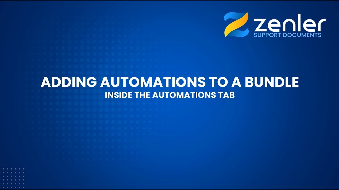 👉 Courses - Bundles - Adding Automations to a Bundle