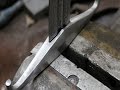 Forging  a Damascus sword part 3, making the crossguard and pommel.