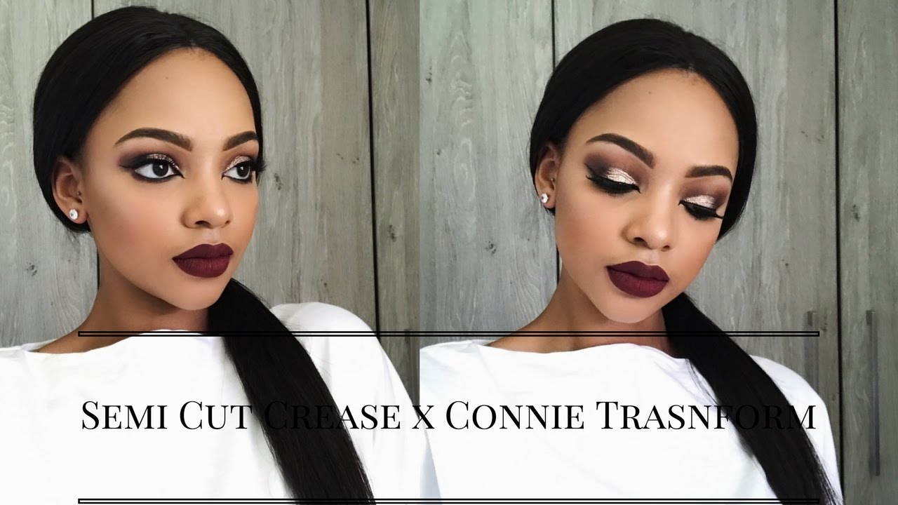 Semi Cut Crease Makeup Tutorial | Connie Transform | MIHLALI N - YouTube