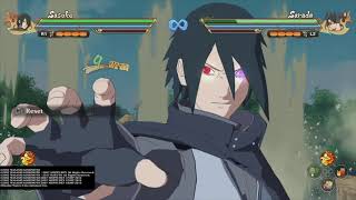 Naruto Storm Connections Adult Sasuke (supporting Kage) moveset