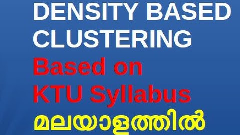 Density based clustering