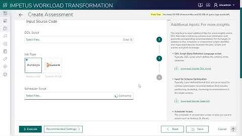 Assessment Creation with DML and Scheduler Scripts- Impetus Data Warehouse Modernization