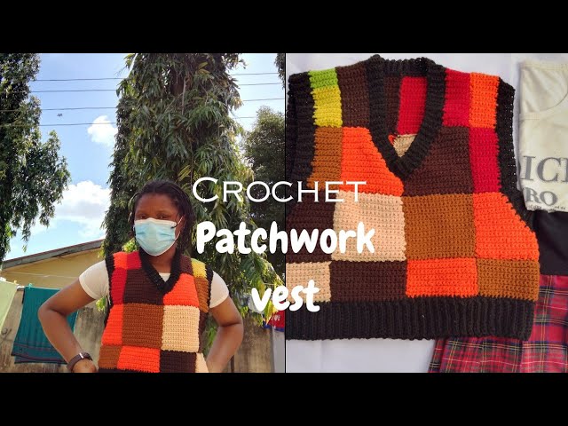 Crochet patchwork vest ||Aesthetic crochet