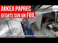 Vendée Globe 2020 - gros dégâts sur un foil d'Arkea Paprec