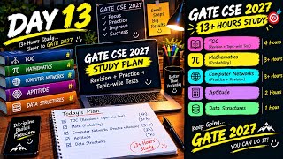 Day 13 🔥 | 13+ Hours Study | GATE CSE 2027 | TOC + Probability + CN + Aptitude