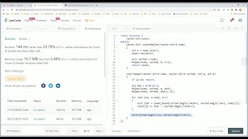 【每日一题】315. Count of Smaller Numbers After Self, 11/11/2020