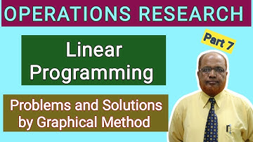 Operations Research I Linear Programming I Problems on Graphical Method I Part 7 I Hasham Ali Khan I