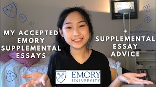 how to write college app supplemental essays! ft. accepted Emory essays, creative essay advice by Joy Zou 19,839 views 3 years ago 9 minutes, 25 seconds