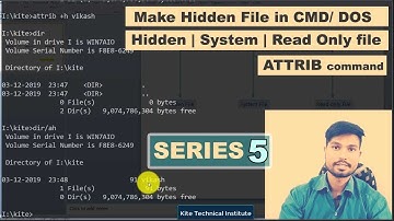 Hidden Files in DOS | Attrib commands | How to make hidden files in DOS [CMD]