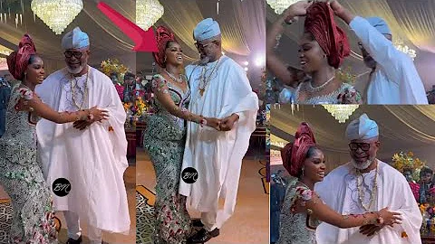Emotional moment 😭 for Priscilla ojo as she had her first father and daughter dance with her father