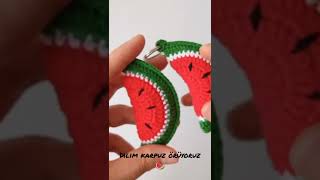 Dilim Karpuz Yapımı Karpuz Anahtarlık Watermelon Keychain