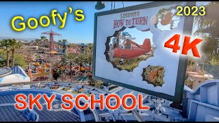 Goofys Sky School - Full Ride - 4K Disney California Adventure Park 2023 Front Pov