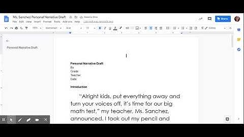 Ms. Sanchez Personal Narrative Draft - Google Docs