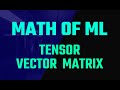 Vector, Matrix, Tensor | Math of Machine Learning