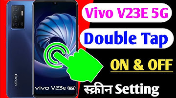 Vivo V23e double tap on off screen setting / Vivo v23e double tap turn on off screen setting