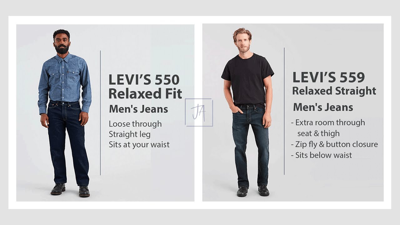 Levi's 550 Vs 559 Jeans - What's the difference - YouTube