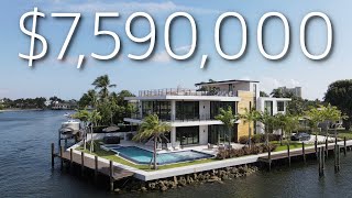 A YACHTER'S DREAM! INSIDE THIS $7,590,000 MODERN MANSION WITH 2 DOCKS \& 240 FEET OF WATER FRONTAGE!