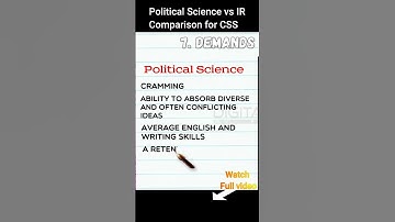 IR vs Political Science Comparison for #CSS #PMS #politicalscience #internationalrelations