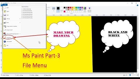MS Paint(file menu) ||  Ms Paint Part-3  || file menu full tutorial in Hindi for beginners