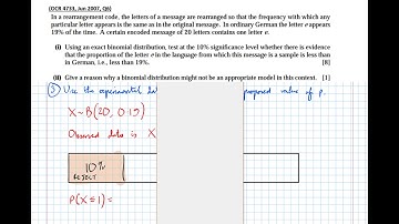 Binomial Hypothesis Testing (Left Tail) [Yr1 Maths (Stats)]