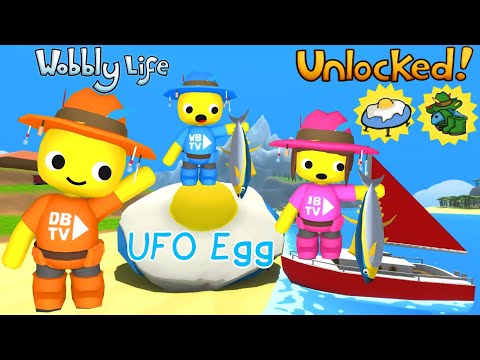 HOW TO UNLOCK THE UFO EGG & FISHING CLOTHES IN WOBBLY LIFE UPDATE 0.7.5.2