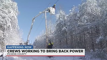 Crew continue to work to restore power to customers