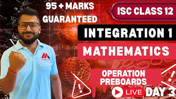 INTEGRATION ISC CLASS 12 | MISSION PREBOARDS | Yash Maheshwari | YT Live | #yashsirkifauj #isc