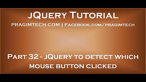 jQuery to detect which mouse button clicked