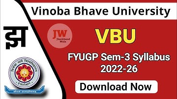 VBU FYUGP Semester 3 New NEP Syllabus 2022-26 | VBU Sem-3 Syllabus 2022-26 Download Now