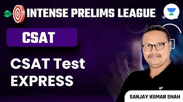 CSAT Test EXPRESS | UPSC CSE Prelims 2023 | IPL Series | Sanjay Kumar Shah