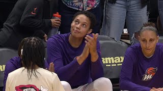 Brittney Griner receives standing ovation in first game back since Russian detainment | WNBA on ESPN screenshot 5