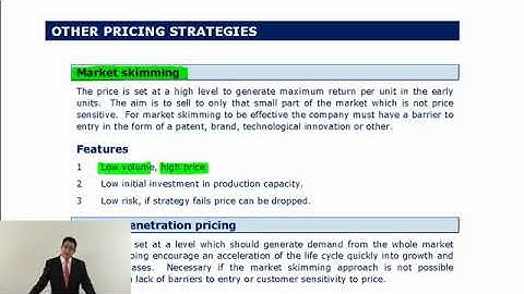ACCA LSBF F5 Lecture 8 Pricing