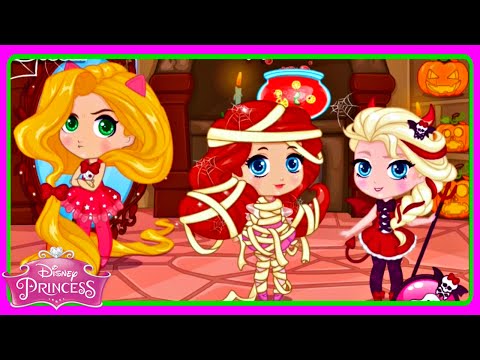 ♡ Disney Princess Elsa Rapunzel & Ariel Halloween Slacking ♡ Funny & Cute Game For Kids & Toddlers