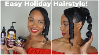 Easy Natural Hair Holiday Hairstyle