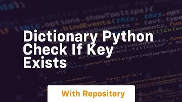 dictionary python check if key exists