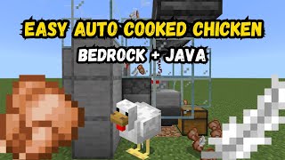 AUTO COOKED CHICKEN FARM For Minecraft Bedrock and Java