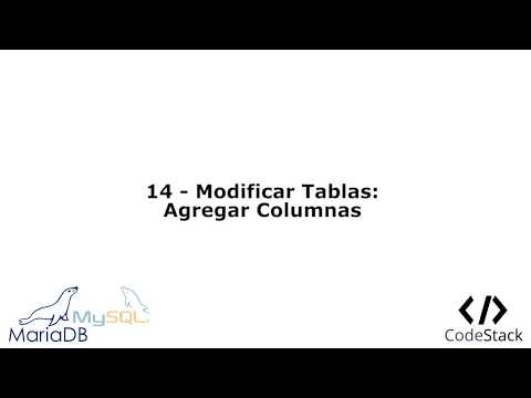 14 - Modificar Tablas: Agregar Columnas [MariaDB 10/MySQL]