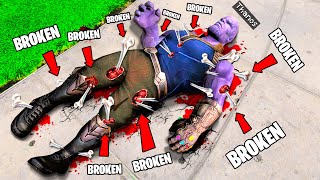 Breaking Every Bone As THANOS In GTA 5! (Mods)