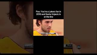 Pov: You're a Lakers fan in 2010 and Sasha Vujacic is at the line #shorts #nba #goat