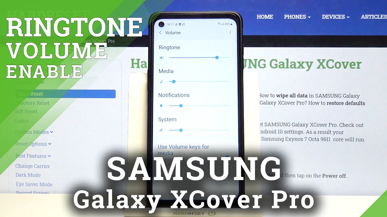SAMSUNG Galaxy XCover Pro Enable Ringtone Volume & Manage Sound