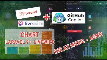 [ASMR] Relax Code with Laravel 9 livewire github copilot | Music Rain Forest (8)
